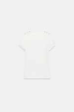 ФУТБОЛКА В РУБЧИК С ПУГОВИЦАМИ — ZARA