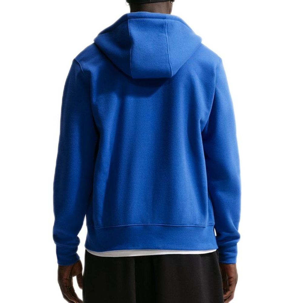 Мужская теннисная кофта Nike Club Full-Zip Fleece - game royal/white