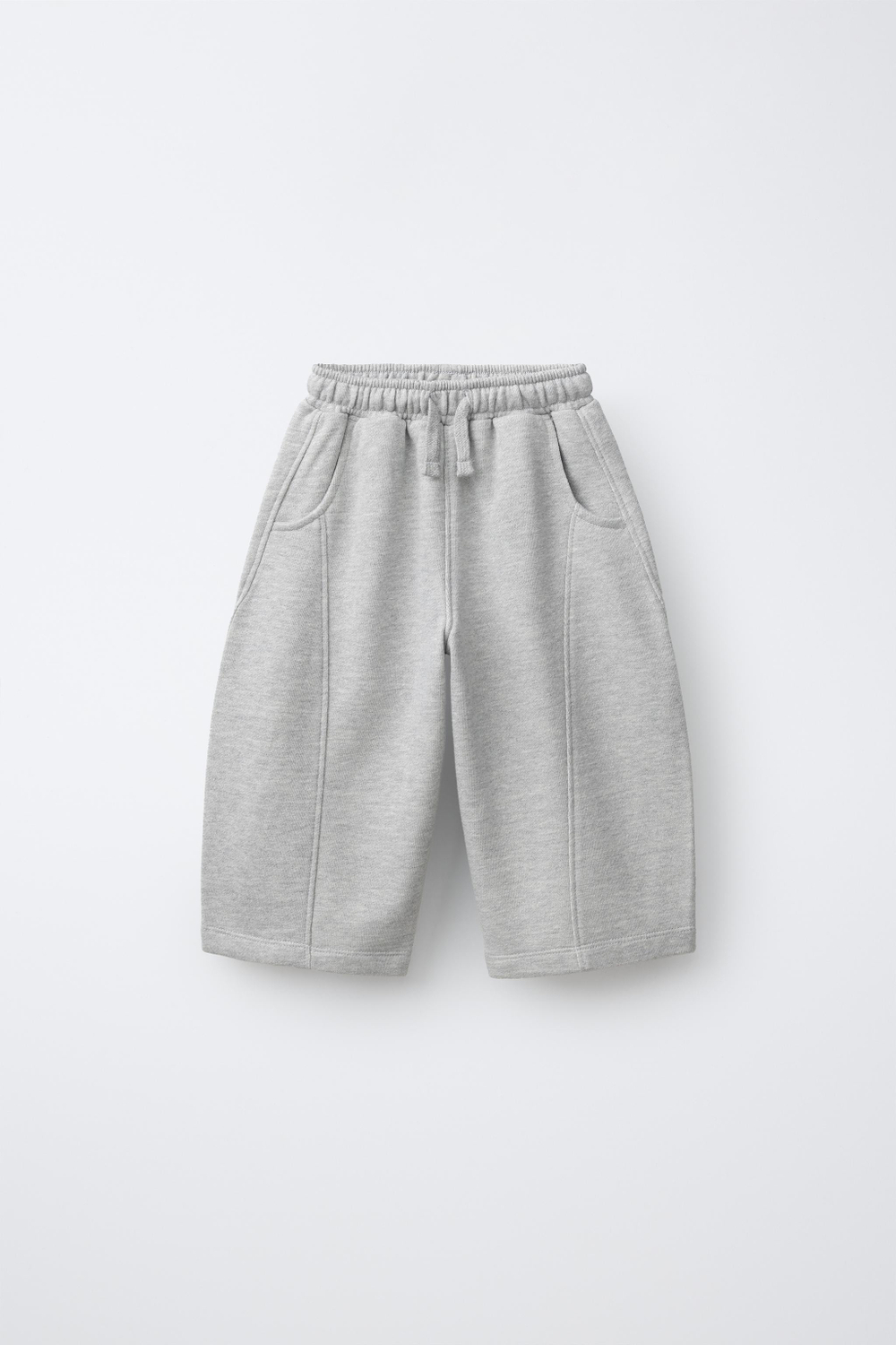 ZARA ОДНОТОННЫЕ БРЮКИ-БАНАНЫ, СЕРЫЙ