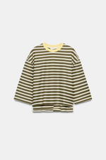 ФУТБОЛКА В ПОЛОСКУ С КОНТРАСТНЫМИ ДЕТАЛЯМИ — ZARA