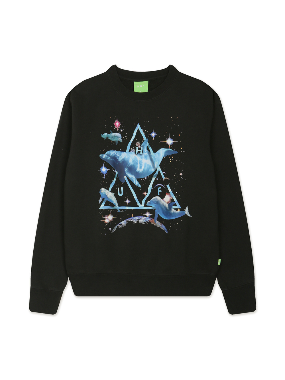 Мужская Толстовка Space Dolphins Wash Crewneck