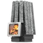 Дровяная банная печь Grill'D Cometa Vega 450 Short Max Stone Pro (Серпентинит)
