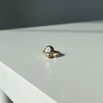 Кольцо Кристал Дроп с горным хрусталем, бронза / Crystal Drop