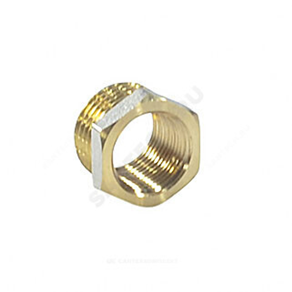 Футорка латунь никель Ду 40х25 (1 1/2"х1") НР/ВР 9024 ГОСТ 32585-2013 Aquasfera 9024-09