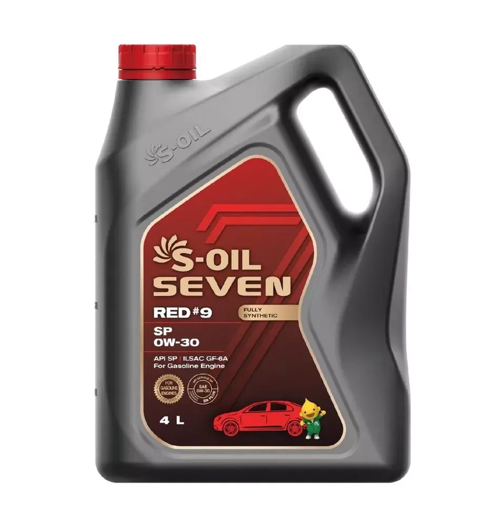 Моторное масло синтетическое  S-OIL  "7 RED #9 SP 0W30", 4л