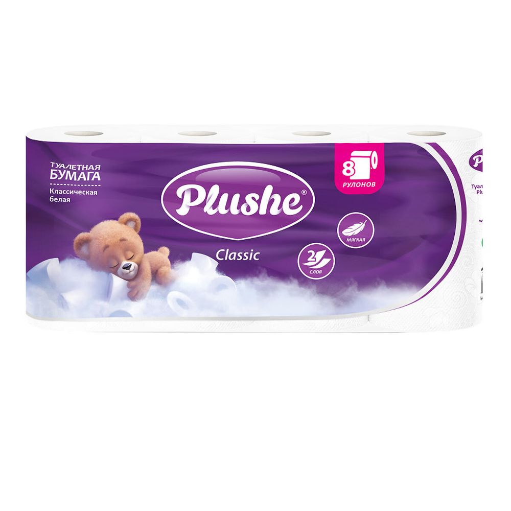 Бумага туалетная Plushe Super Light 4 рулона 2 слоя 15м