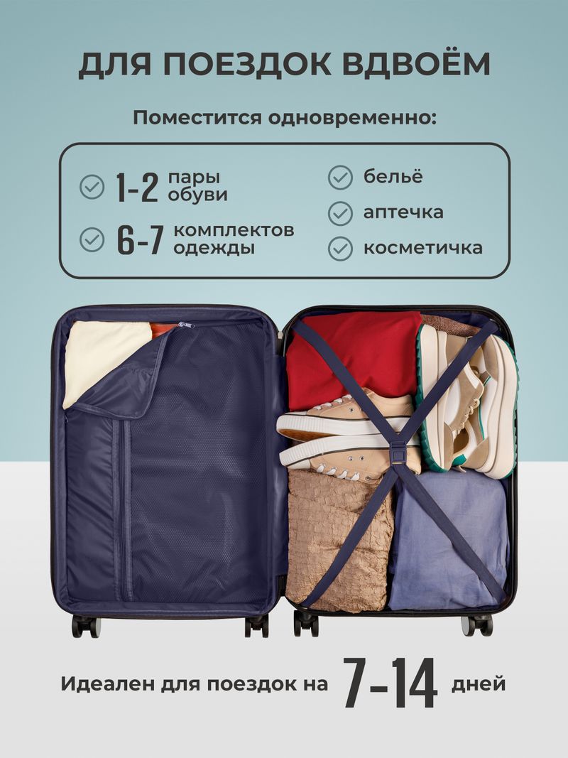 Набор Xs/M ручная кладь и средний Серебристый