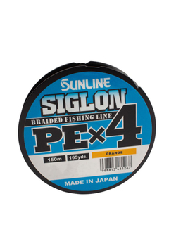 Шнур плетеный Sunline Siglon PEx4 Orange 150м #0.3/2.1кг (оранжевый) / Количество нитей х4 / Для спиннинга и фидера
