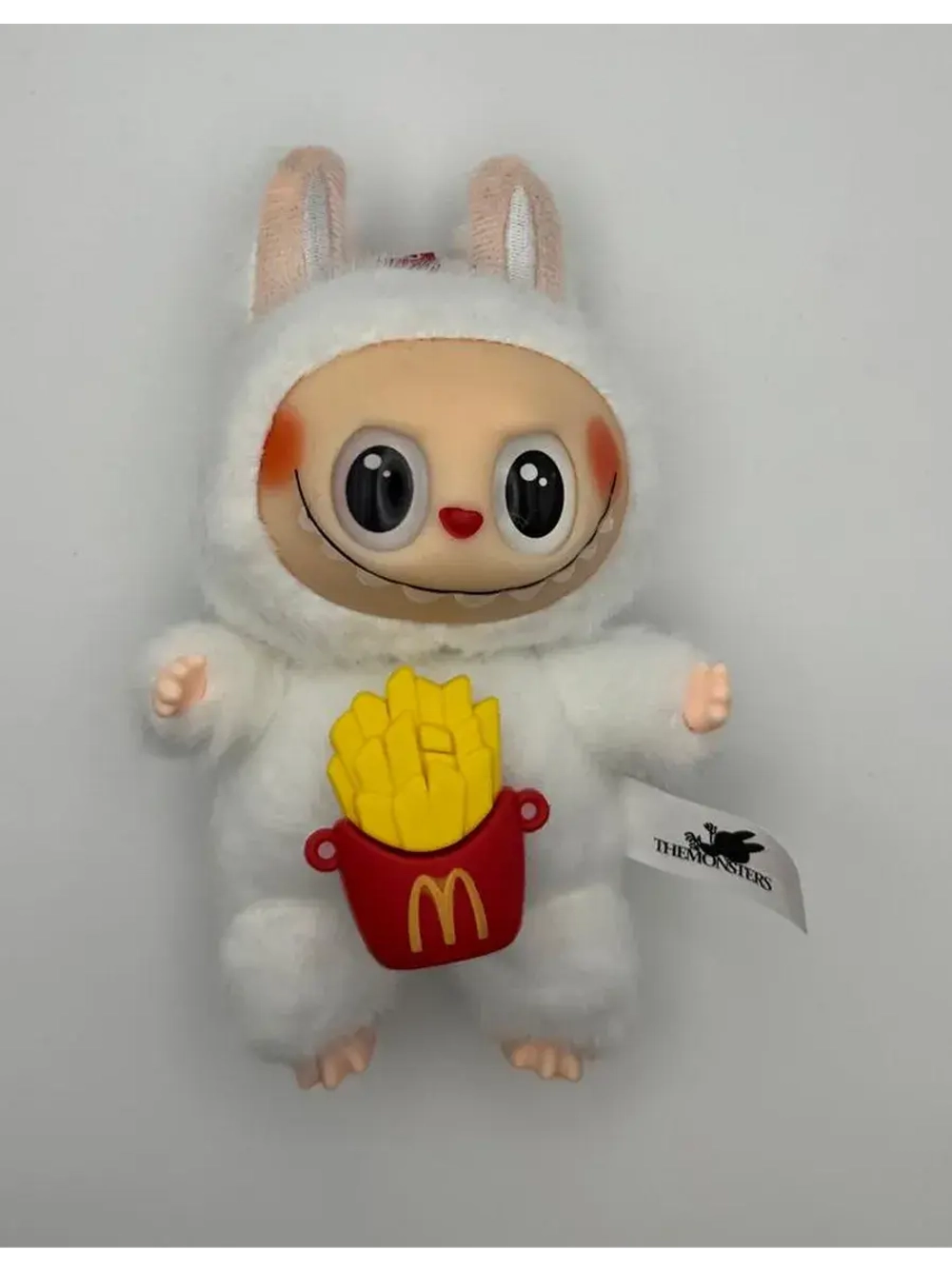 Мягкая игрушка Лабубу белый с Картошкой Фри
