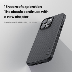Чехол от Nillkin c поддержкой беспроводной зарядки MagSafe для iPhone 16 Pro Max, серия Super Frosted Shield Pro Magnetic Case