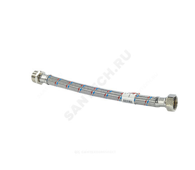 Подводка гибкая для воды нержавеющая оплетка ГИГАНТ 3/4" г-ш L=1.2м AQUALINE 04960