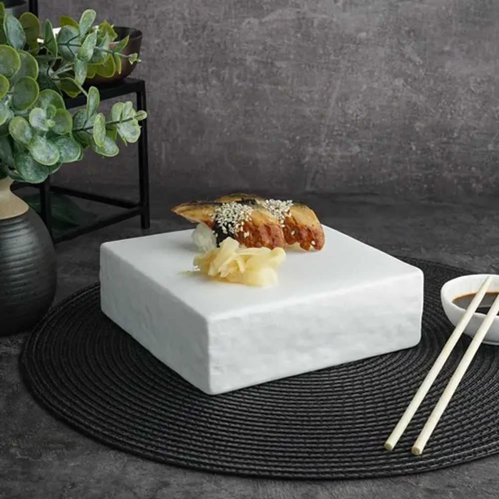 Блюдо квадратное 16*16 см h5,4 см брусок для закусок White Matt Panasia P.L. Proff Cuisine [2]