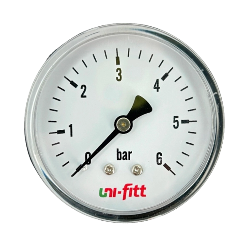 UNI-FITT Манометр аксиальный 6 бар диаметр 63 мм 1/4"Н