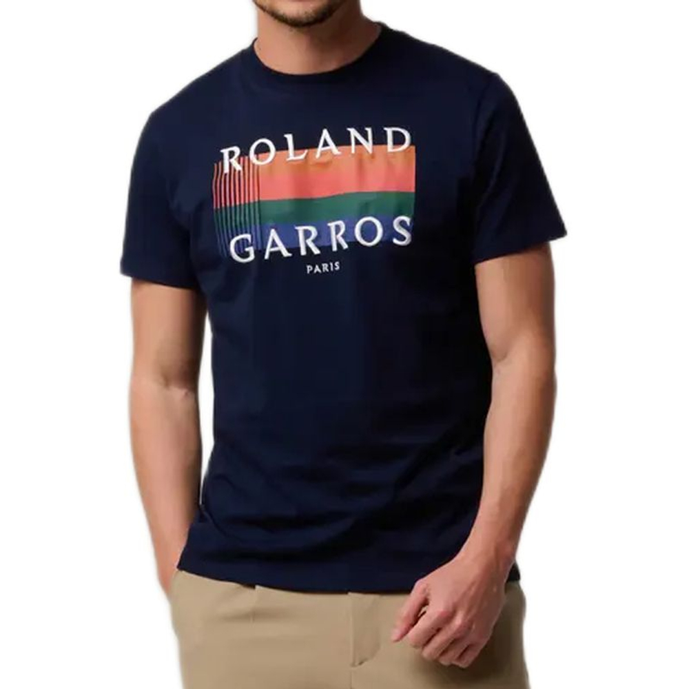 Теннисная футболка Roland Garros Color Lines - navy blue