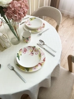 Скатерть клеенка на тканевой основе 140x140 белая
