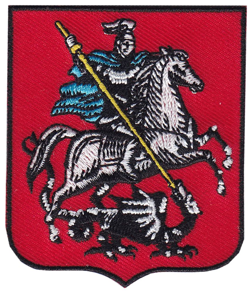 Аппликация термоклеевая "Герб Москвы" 6х7 см, цв.мульти, 10 шт