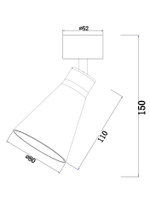 Потолочный светильник Technical C061CL-01W