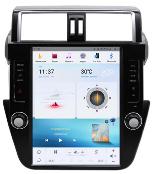 Магнитола для Toyota Land Cruiser Prado 150 2014-2017 - Kuberg ZF-1215-Q6 вертикальный экран в стиле "Тесла" на Android 11, CarPlay, 4G SIM-слот