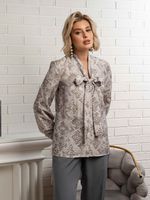 Рубашка с бантом Рузанна (серая) Б15117-10М LT Collection