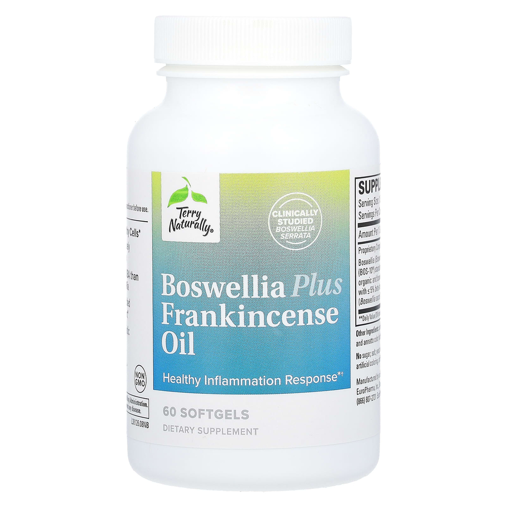 Terry Naturally, Boswellia Plus с маслом ладана, 60 капсул