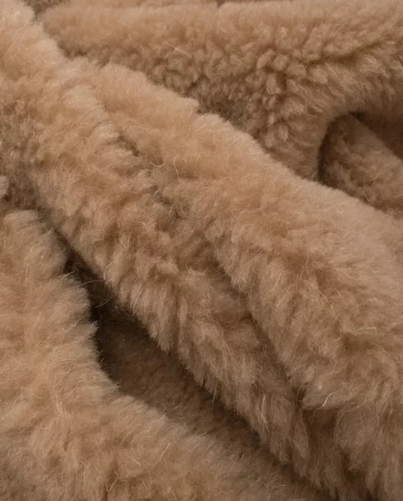 Мех шерстяной, 550 г/м2, шерсть-50%, п/э-50%, пр-во Беларусь, ш. 150 см, кэмел
