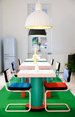 Стул Seletti Superchair Terrazzo, белый, черный, голубой