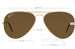 Ray Ban Aviator RB 3025 001/57 / 58 mm