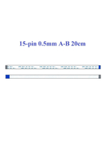 Шлейф 15 pin, 20 см, шаг 0.5 мм FFC, обратный Б