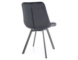 Стул SIGNAL MONTI Velvet Bluvel 19 черный/черный, поворотный