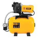 Насосная станция WPS1200-24P, 1200 Вт, напор 45 м, 5000 л/ч, ресивер 24 л, пластик Denzel