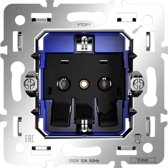 Механизм розетки с заземлением Voltum S70 VLS0401M