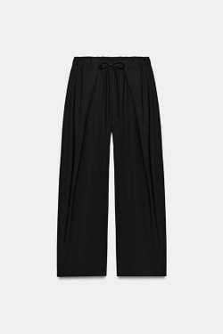 ZARA БРЮКИ СО СКЛАДКАМИ — ZW COLLECTION, ЧЕРНЫЙ