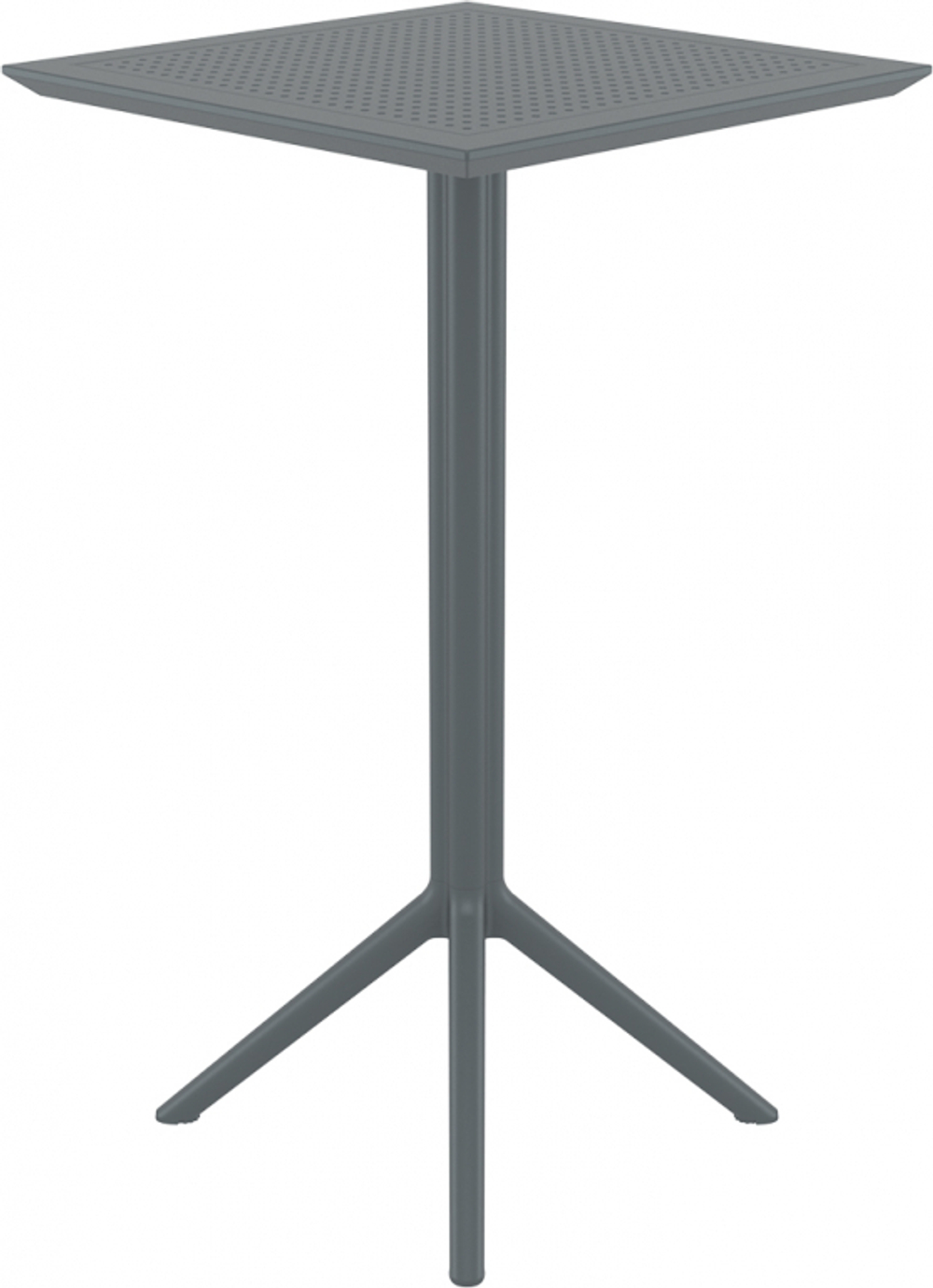 Стол пластиковый барный складной Siesta Contract Sky Folding Bar Table 60, темно-серый