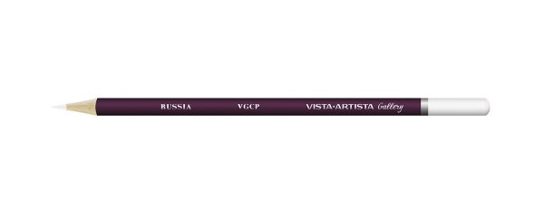 Карандаш цветной художественный заточенный, 6 шт, 102 белый (White), Vista-Artista Gallery VGCP