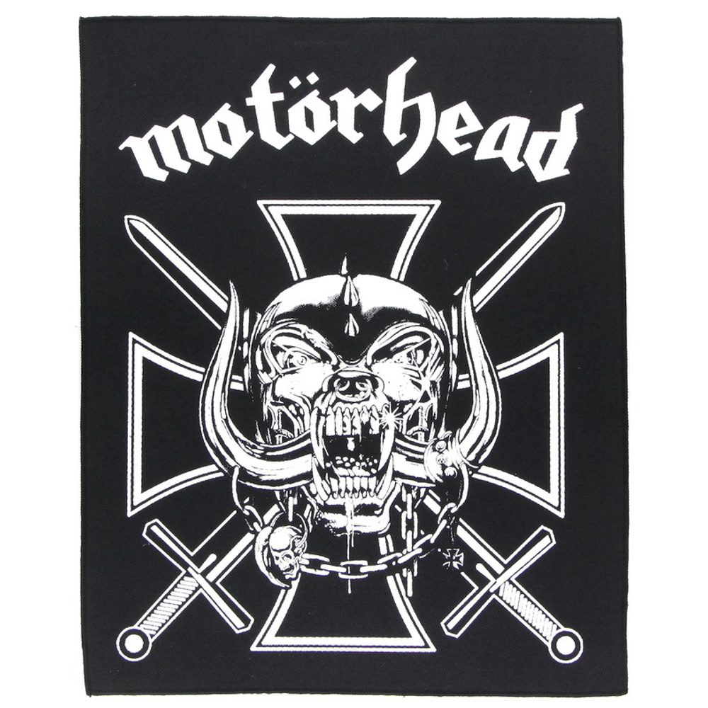 Нашивка спиновая Motorhead на кресте (282)