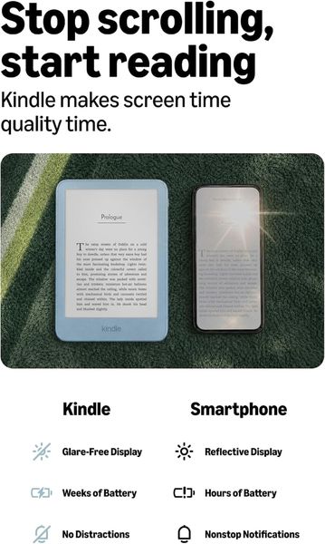 Электронная книга Amazon Kindle 2026 32Gb Aluminum (без рекламы) Зеленый | Seaglass Green