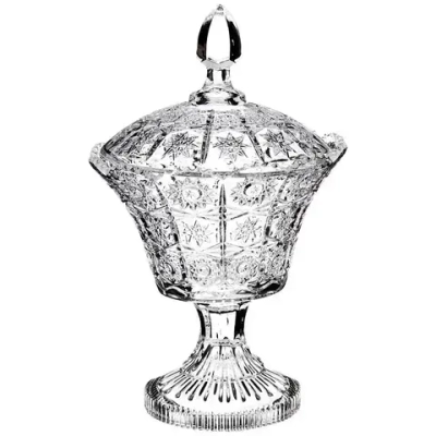 Конфетница на ножке muza crystal 17*17*29 см.
