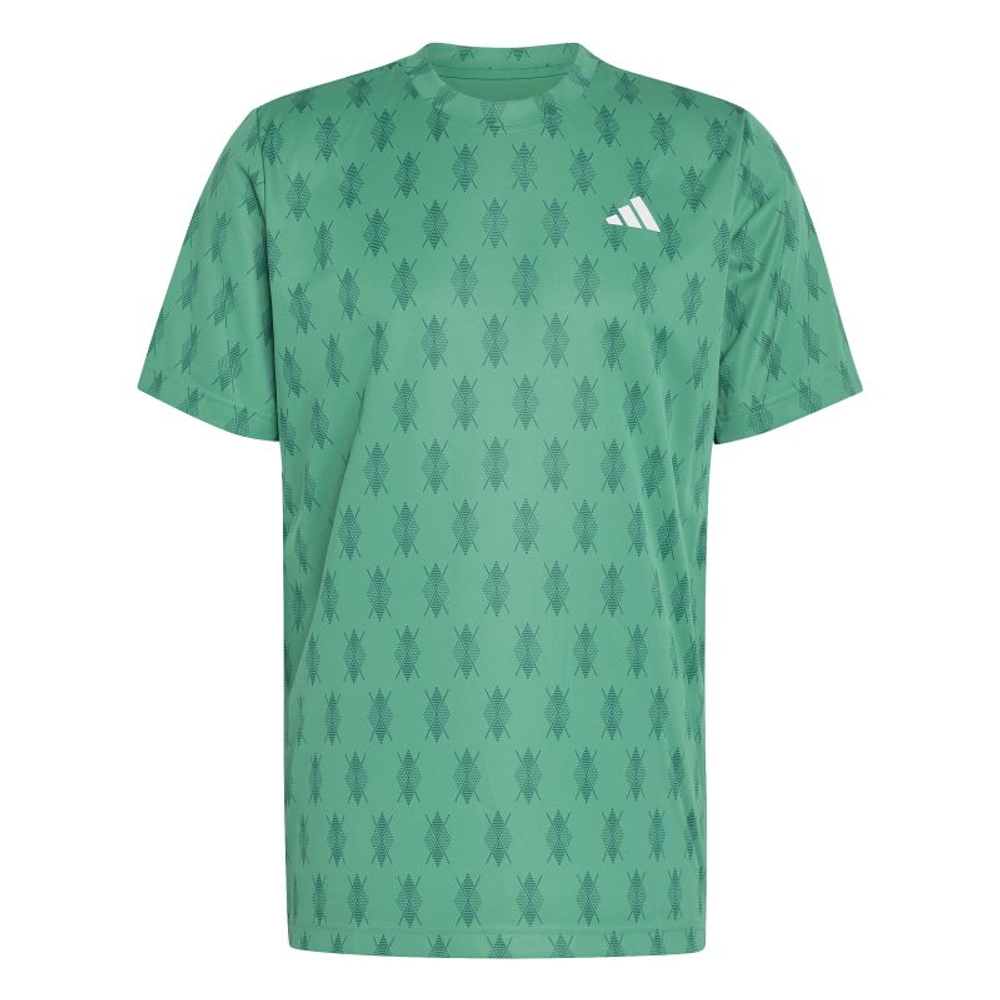 Мужская футболка Adidas Club Climacool Graphic — semi court green/collegiate green