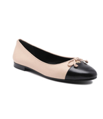 Кожаные балетки cap-toe TORY BURCH - экрю(154512)