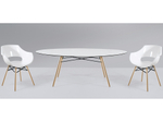 Кресло пластиковое Papatya Opal Wox Beech, натуральный, белый