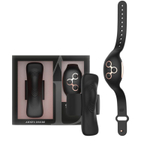 Чёрный вибромассажёр в трусики 9,6см с часами-пультом ДУ Anne's Desire Panty Pleasure Watchme Technology Black