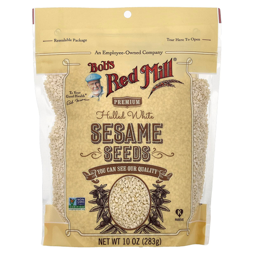 Bob's Red Mill, Лушеные семена белого кунжута, 10 унций (283 г)