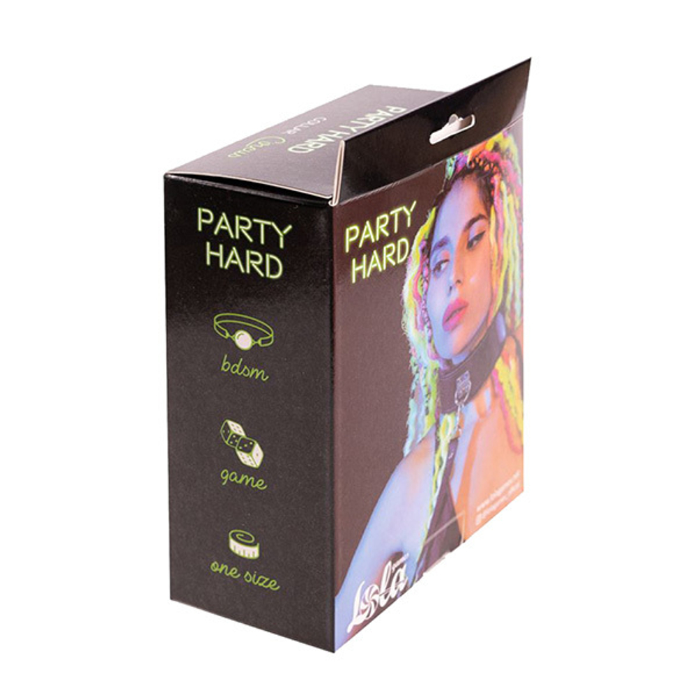 Черный ошейник 49,5см с поводком Lola Games Party Hard Circus 1085-01lola