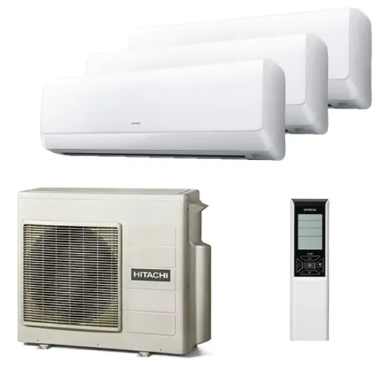 Мультисплит система на 3 комнаты Hitachi RAK-18QXE + RAK-25RXE + RAK-35RXE / RAM-68NP3E