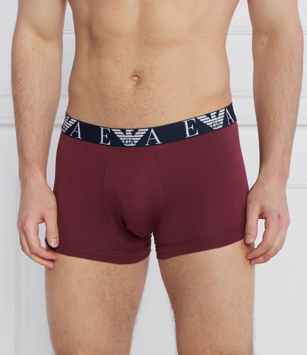 Трусики-боксеры 3шт. Emporio Armani - бордовый(111357 3F715)