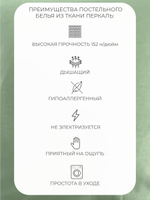 Наволочка 40х40 Перкаль Хлопок Цветочки и веточки на черном фоне 1 шт.