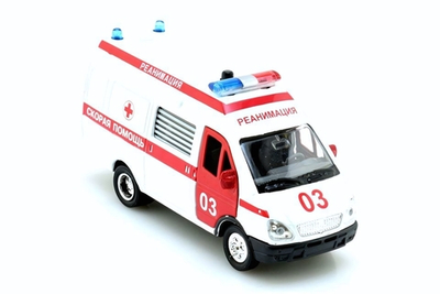 Модель ин. мет. "ГАЗель 2705. Скорая помощь. Реанимация" 13см. CT1276-1 (Технопарк)