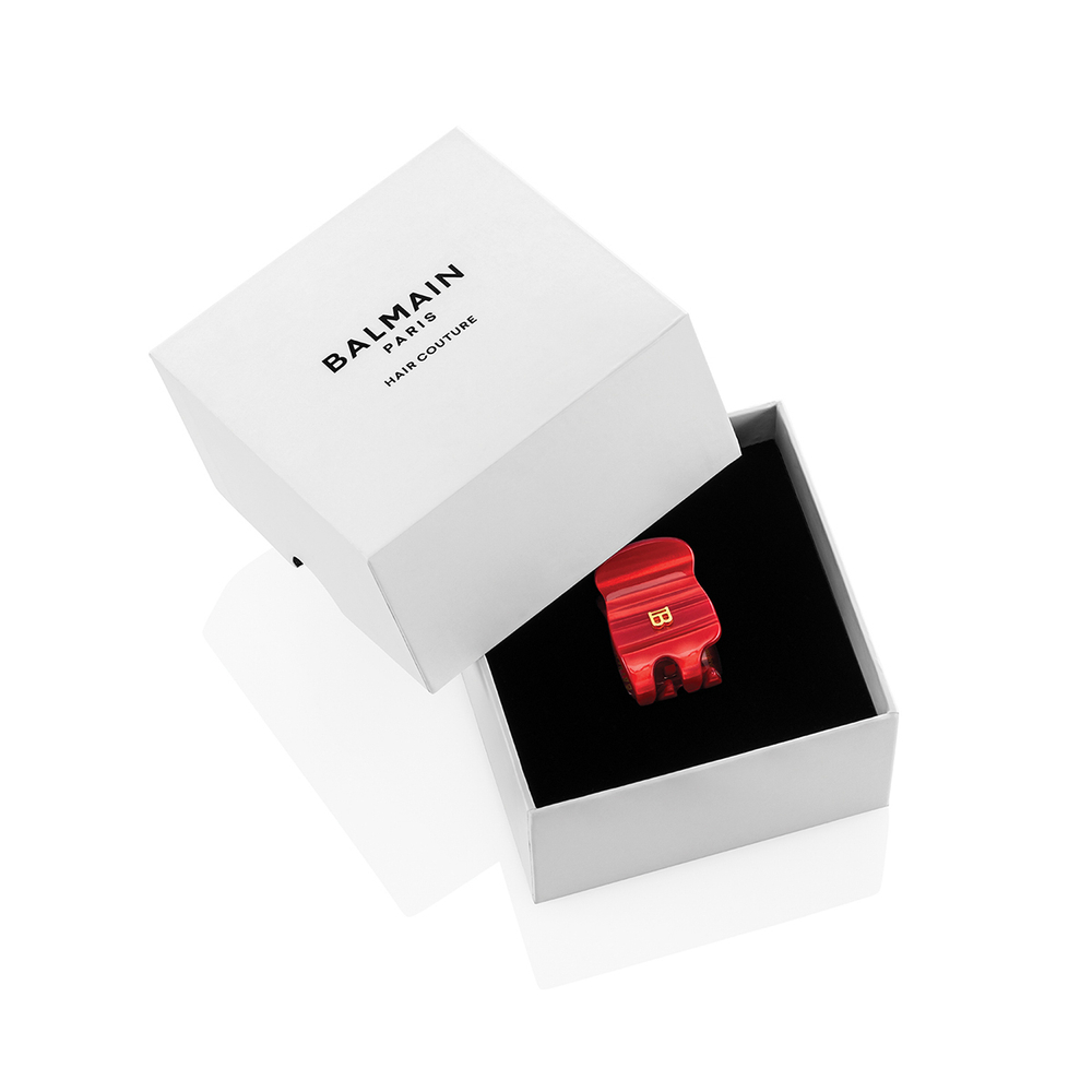 Balmain Hair Couture Заколка-краб Страстный Алый размер XS PINCE A CHEVEUX EXTRA SMALL