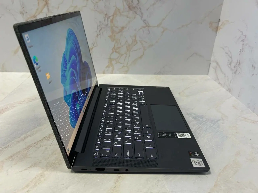 Ноутбук Lenovo Yoga Slim 7-14IIL05 Конфигурация: Intel Core i5 1035G4 1.1 ГГц/16 ГБ/1024 ГБ/Intel Iris Plus Graphics/Windows 11 Домашняя/14"/1920x1080 пикс. Touch/A1