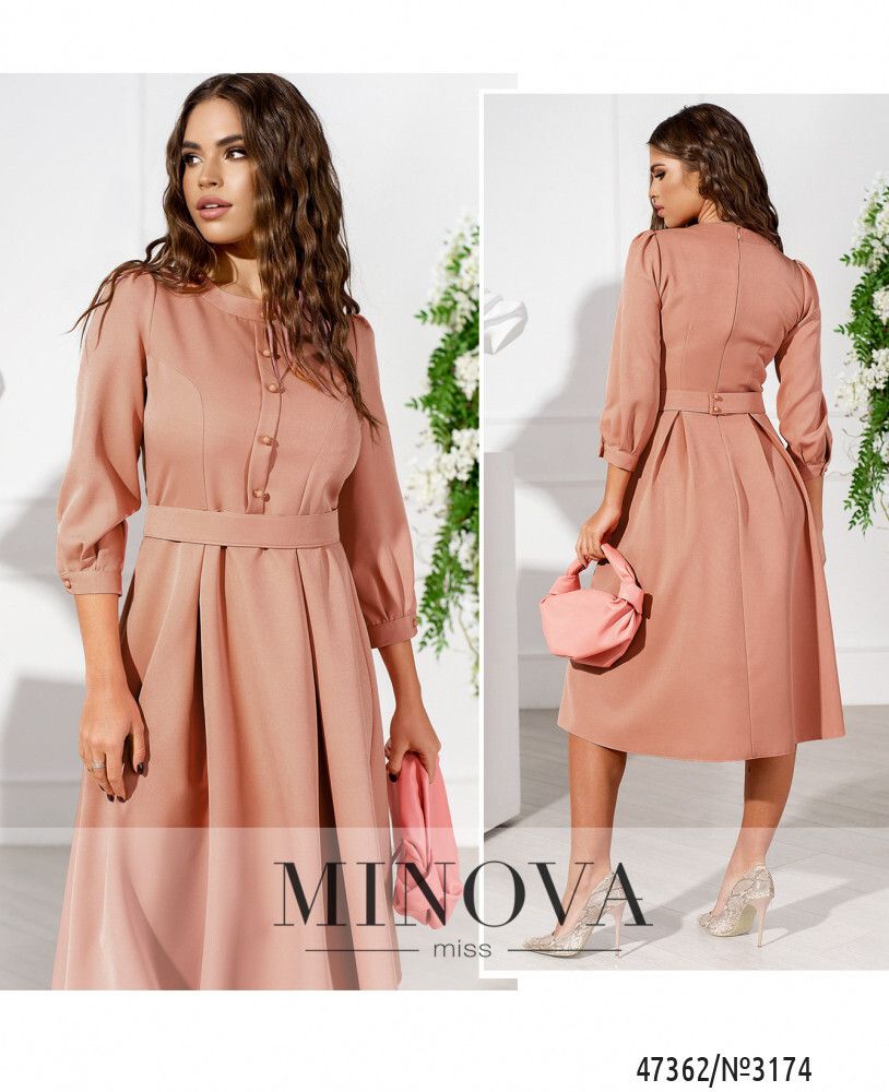 Платье 3174-пудра Minova Платье 3174-пудра Minova